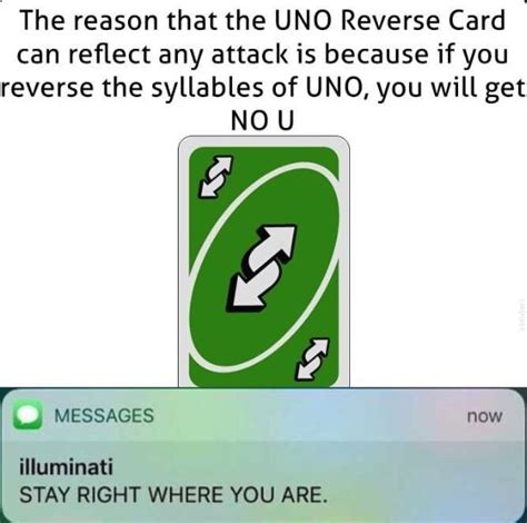 Meme Uno Reverse Card Text Wirklich Lustig Dumme Memes Urkomische