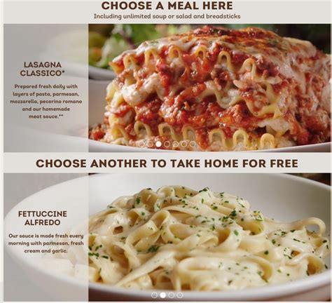 Olive Garden Buy One Entree Take One Entree Home Is Back Ship Saves
