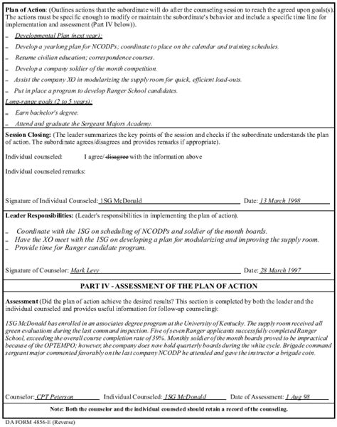 Template Example For Performance Professional Growth