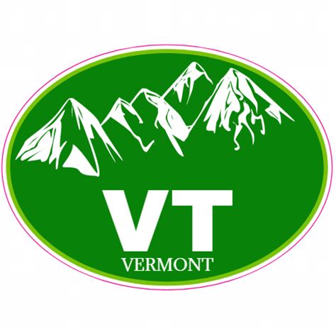 Vermont Green Mountain State Sticker Us Custom Stickers