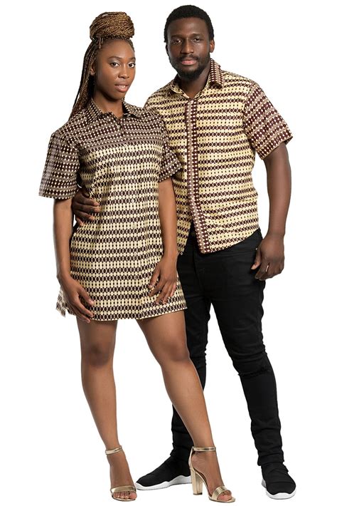 Aveye African Print Shirt Dress (Brown) | African print shirt, African clothing, African men fashion