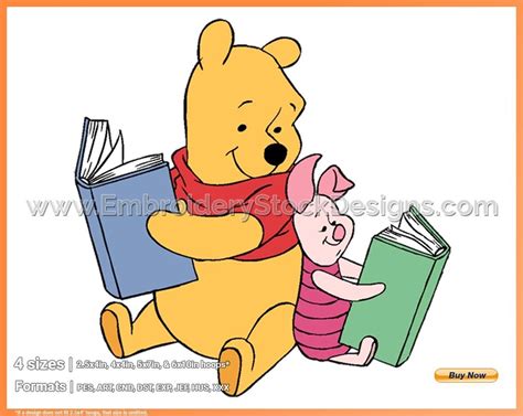 Winnie The Pooh Piglet Reading Books Back To School Holiday Disney