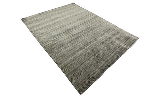 Wecon home kurzflor teppich » contemporary kelim « beige braun dieser moderne teppich muss nicht die erste geige spielen um zu überzeugen. Teppich Grau Beige Meliert Bambusseide Handgewebt ...