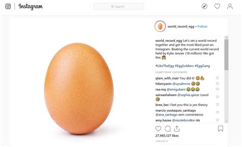 New York Brown Egg Photo Becomes Most Liked Instagram Post Vinnews