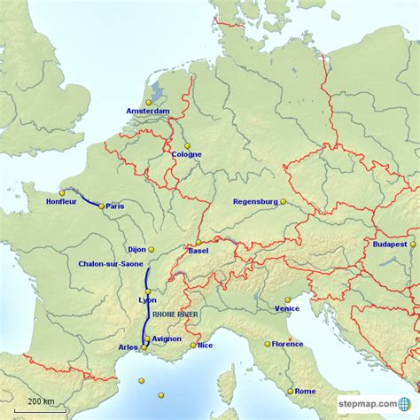 Stepmap Europe River Cruises Landkarte Für Germany
