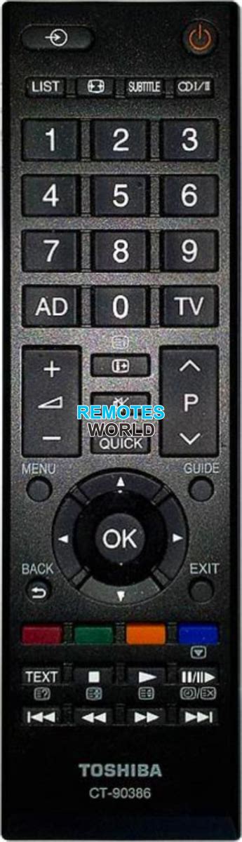 Replacement Remote Control For Toshiba Ct 90386