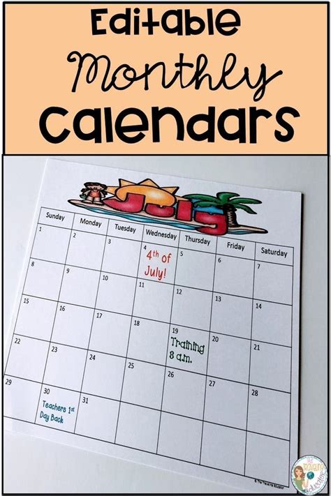 Free Printable Calendars For First Grade Month Calendar Printable