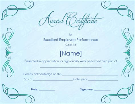 50 Employee Of The Day Certificate