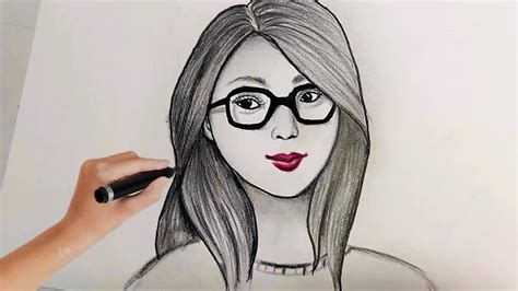 How To Draw A Girl With Glasses Learn To Draw A Girl