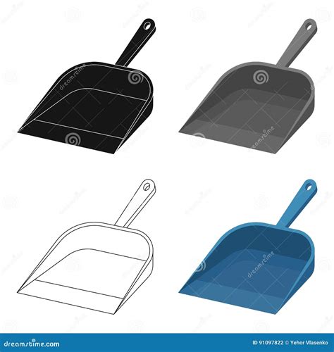 Dustpan Icon Trendy Flat Vector Dustpan Icon On White Background From