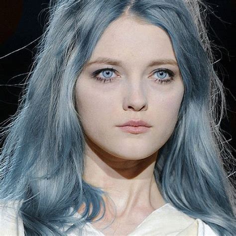 Blue Hair Blue Eye Haircolor Blue Smokey Blue Hair Blue Grey Hair