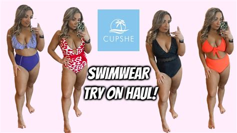 cupshe swimwear try on haul and review youtube
