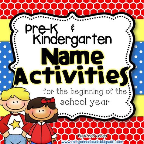 Name Activities For The Beginning Of The School Year Kindergarten