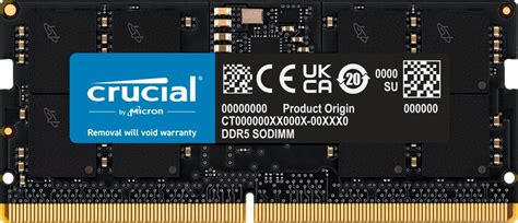 Crucial Ram 16gb Ddr5 4800mhz Cl40 Laptop Memory Ct16g48c40s5 At