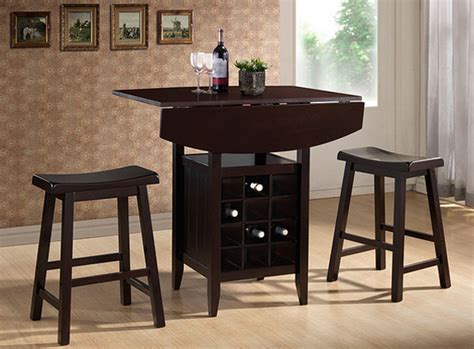 Bistro table sets make your space a place to frequently visit either to enjoy a meal or just to kick back and relax. 20 Well-Designed Pub Tables with Wine Storage | Home Design Lover