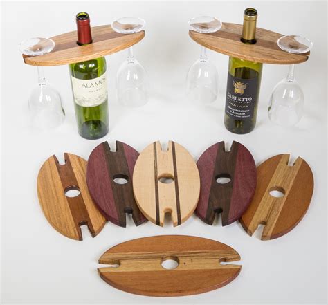 With the ability to hold up to four wine bottles, it's the perfect size for a small starter collection. Wine Bottle and Glass Display | Wood wine racks, Wood ...