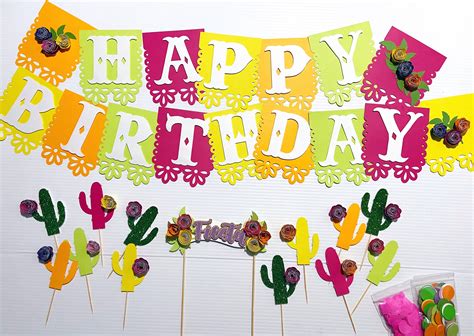 Fiesta Party Mexican Fiesta Banner Mexican Birthday Etsy