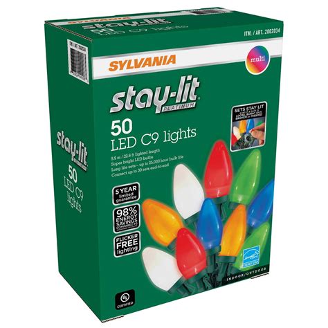 Sylvania Stay Lit Multi Ceramic C Led Light Set Walmart Com