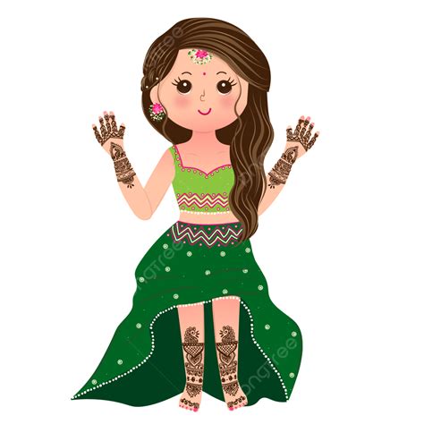 Indian Mehndi Bride Png Vector Psd And Clipart With Transparent