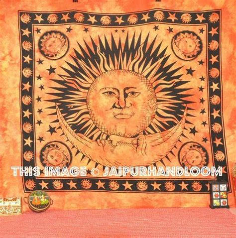 Celestial Sun And Moon Tapestry Tie Dye Tapestry Dorm Tapestry