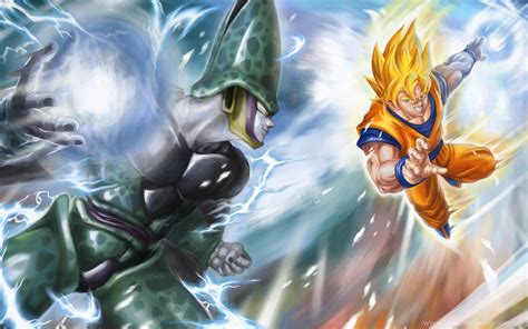 The best quality and size only with us! HD Goku Vs Cell Dragon Ball Z HD 1080p Wallpapers Full ...