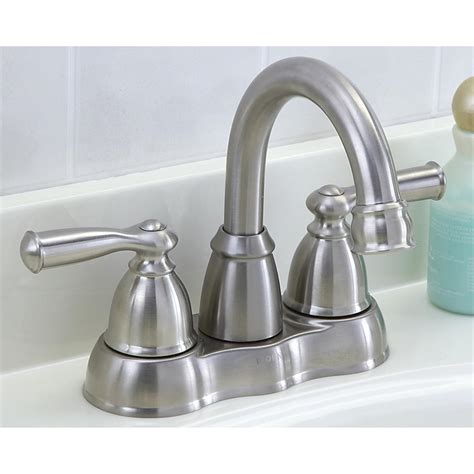 The stylish contemporary design of our faucets are sure to make your bathroom stand out from the others. Moen® Banbury Bathroom Faucet, Brushed Nickel - 184001 ...