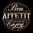 Bon appetit lettering design. 539260 Vector Art at Vecteezy