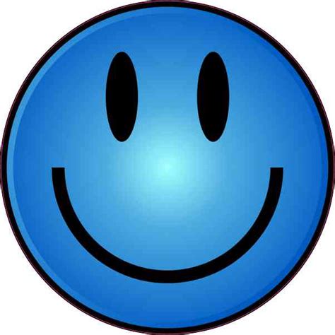 4in X 4in Blue Smiley Face Sticker Stickertalk®