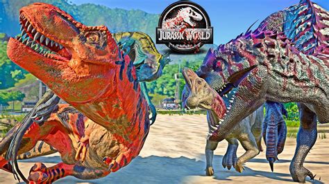 Scorpius Rex E Gen Vs Max Level Dinosaurs Fight Jurassic