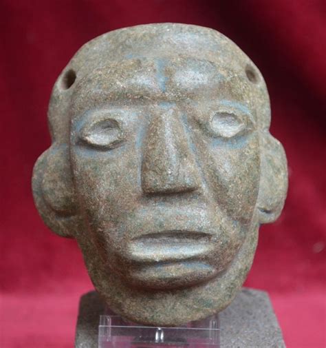 Pre Columbian Mezcala Chontal Large Stone Mask Amulet Catawiki