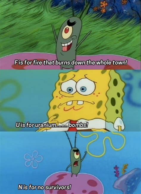 When Plankton Couldnt Understand The Basic Concept Of Fun Funny Spongebob Memes Spongebob