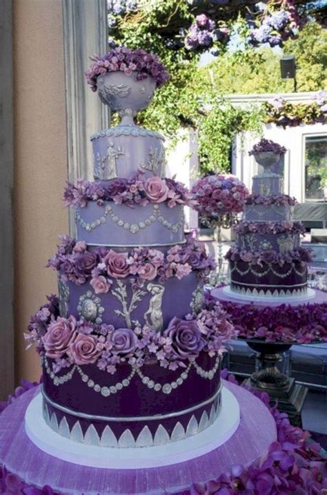 58 simple and elegant halloween wedding cake ideas in purple vis wed purple wedding cakes