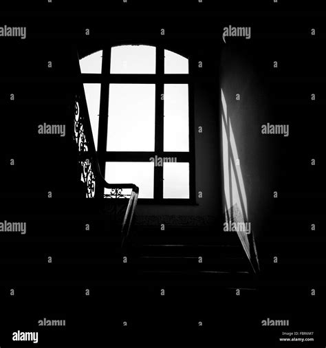 Staircase Against Window Stock Photo Alamy