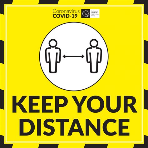 Keep A Safe Distance Floor Graphic