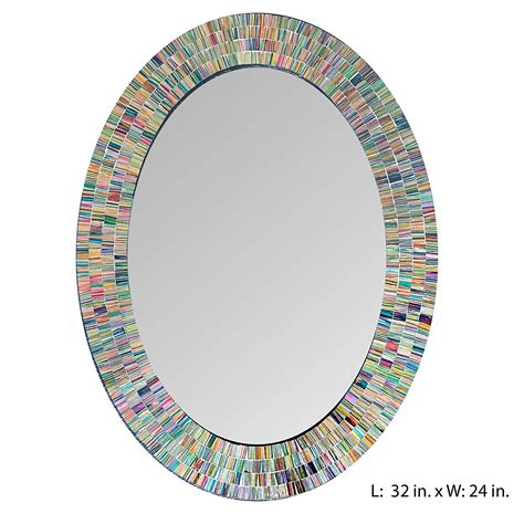 Decorshore Bohemian Rainbow Rhapsody Mosaic Decorative Wall Mirror