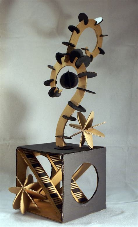 Art Now And Then Planar Abstraction Cardboard Sculpture