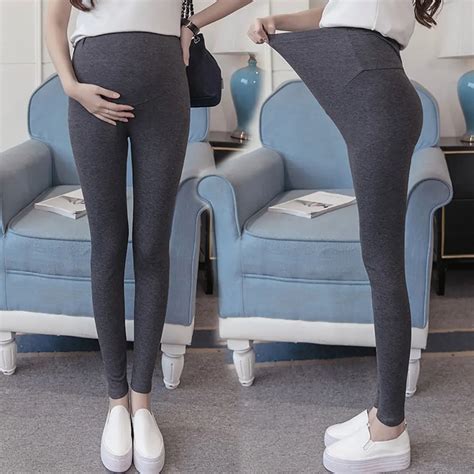 Plus Size Maternity Leggings Pants For Pregnant Women Black Autumn