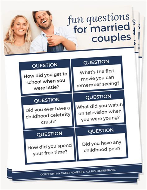Fun Questions For Married Couples Intimate Questions Questions For