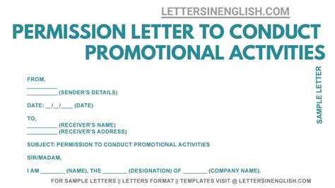 Sample Letter Of Permission To Conduct An Activity Letters In English Youtube