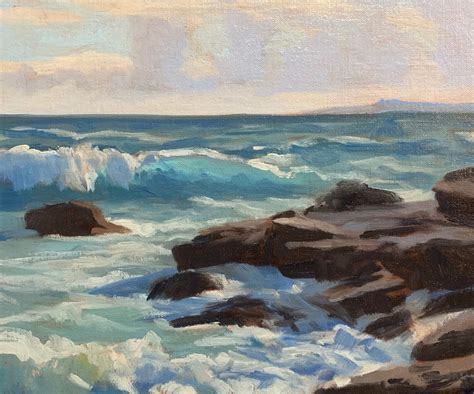 How To Paint A Rocky Shore Seascape — Samuel Earp Artist In 2021