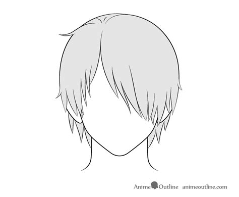 How To Draw Anime Male Hair Step By Step Animeoutline Drawing Male