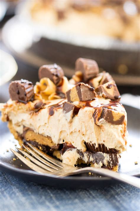 Save time in the kitchen by using a flaky pillsbury™ pie crust. Reese's Cup No Bake Peanut Butter Pie recipe - Dan330