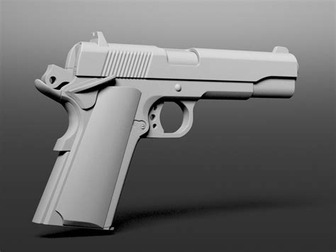 Free for personal and commercial use. M1911 free 3D Model MAX | CGTrader.com