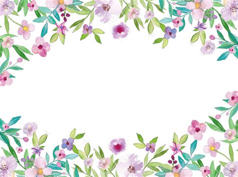 Flower Frame Watercolor At Explore Collection Of