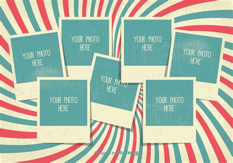 Retro Style Photo Collage Template Download Free Vector Art Stock