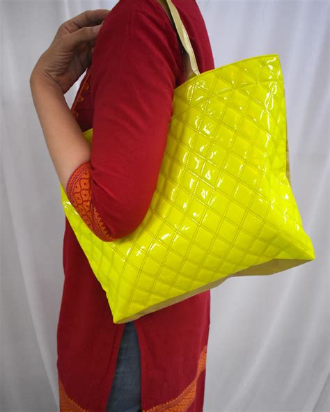 Neon Yellow And Golden Bag Kothiwal Group