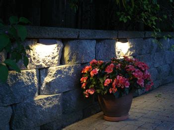Retaining wall lights are best installed during initial construction but can also be added after the fact if the block or capstone can be pried up. "BIGMAX" LED RETAINING WALL LIGHT - Brickstop
