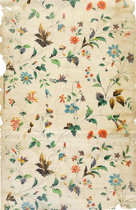 1760 English Floral Stencil Digital Paper Grungy Backgrounds Vintage