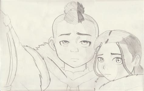 Katara And Sokka Sketch By Thefightersari On Deviantart