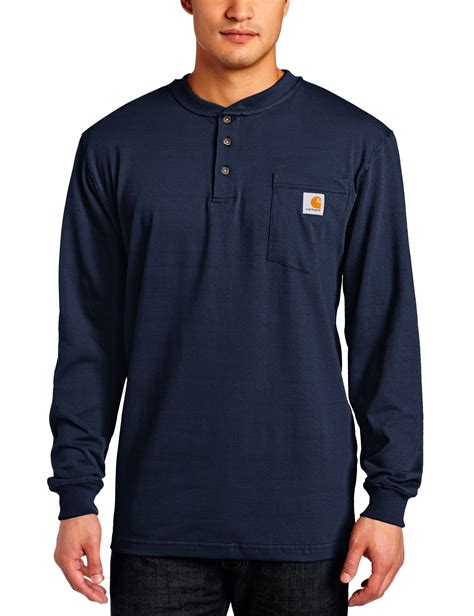Carhartt Mens Workwear Pocket Henley Shirt Regular And Big And Tall